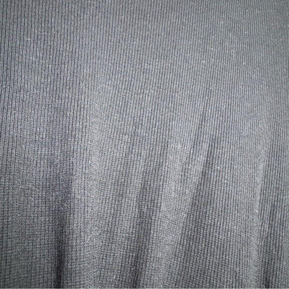 Marine Layer Women's Black Lexi Rib Twist Front Short Sleeve T-Shirt Top Size M - Picture 7 of 8